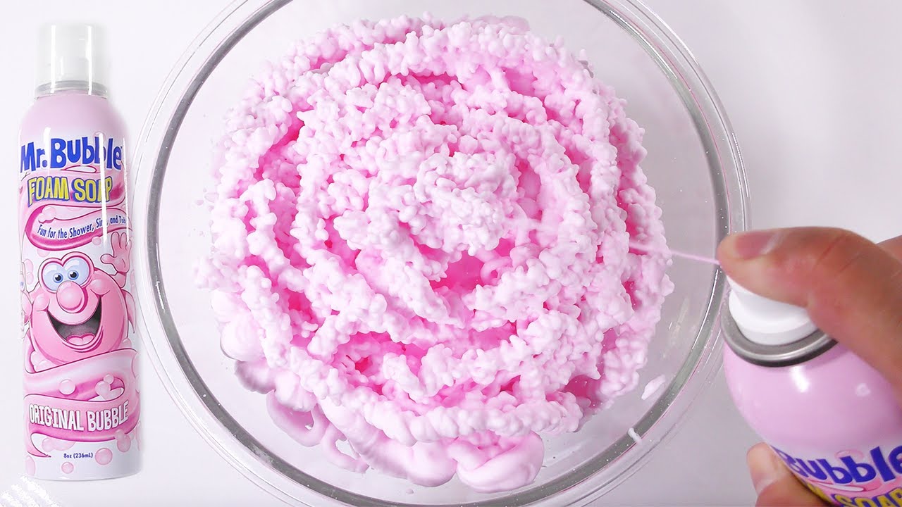 【DIY】超もちもちふわふわ！ミスターバブルスライム作ってみた【slime ASMR】