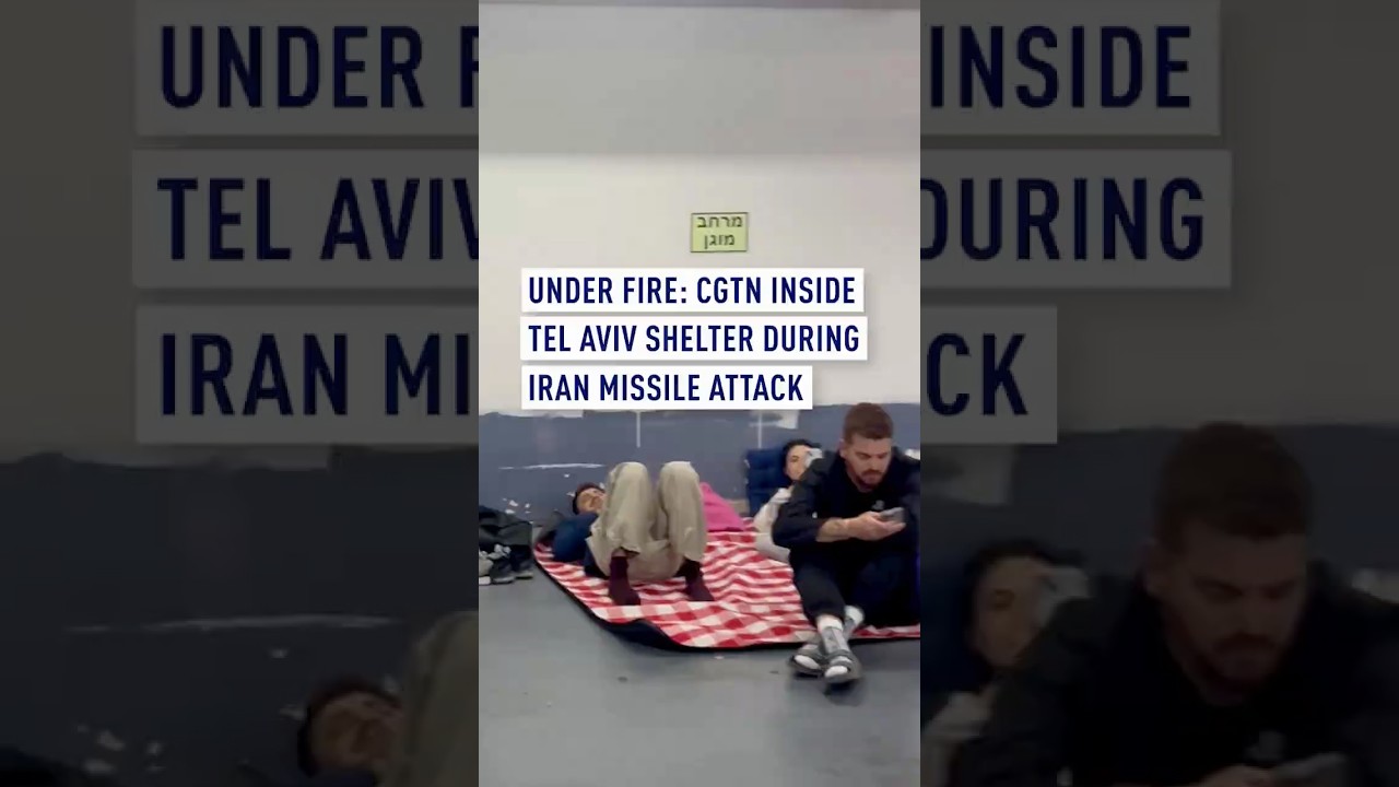Under fire: CGTN inside Tel Aviv shelter during Iran missile attack