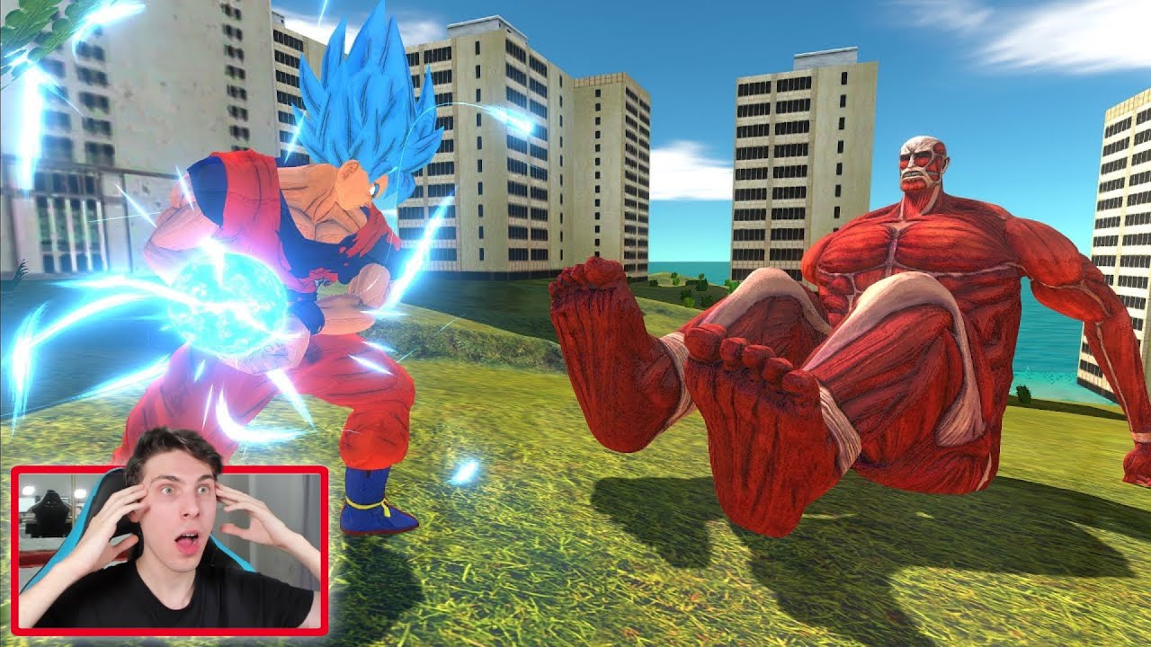 GOKU Y GODZILLA VS ATAQUE A LOS TITANES RETO NIVEL DE BATALLA - REACCION THEKALO