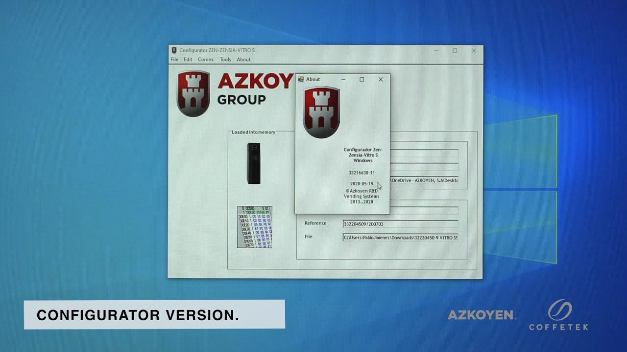 AZKOYEN FIRMWARE UPDATE AND SETTINGS