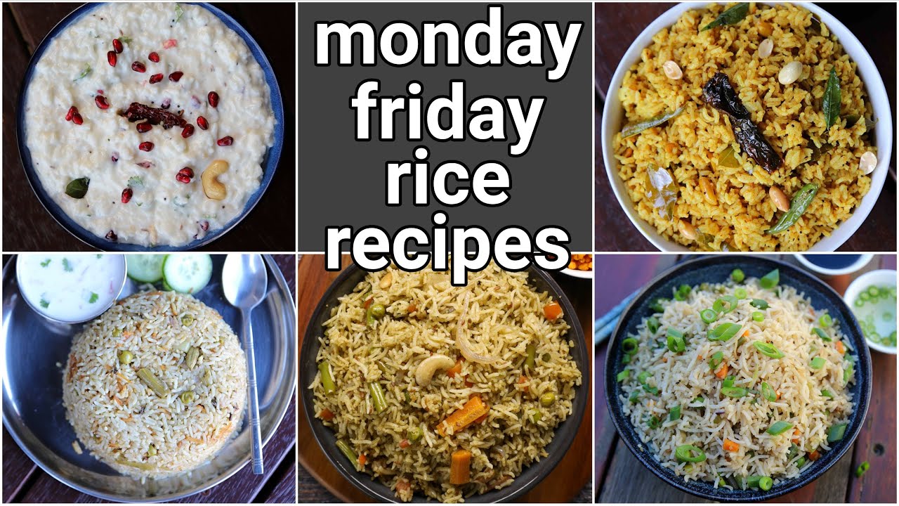 monday 2 friday lunch box rice recipes | instant rice & pulao recipes for weekdays | pulao recipes