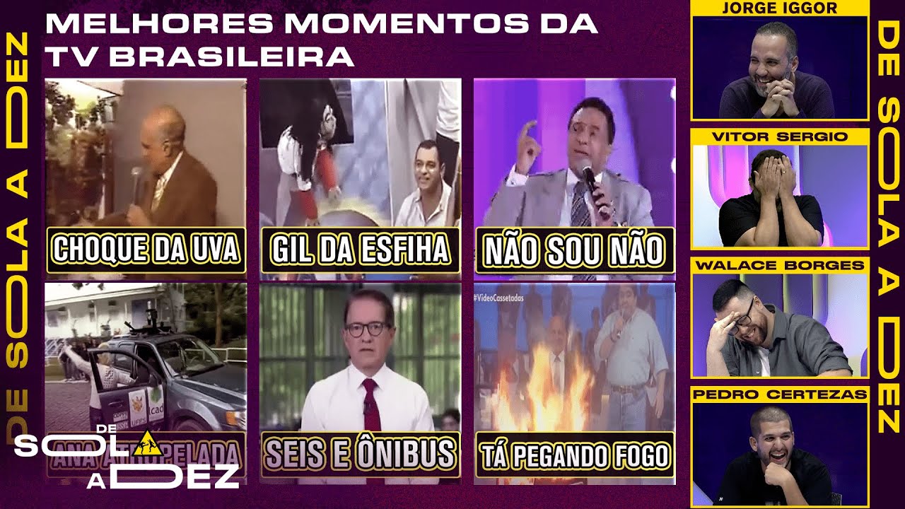 QUAL &Eacute; O MELHOR MOMENTO DA TV BRASILEIRA? REAGIMOS E CRAVAMOS! | DE SOLA A DEZ