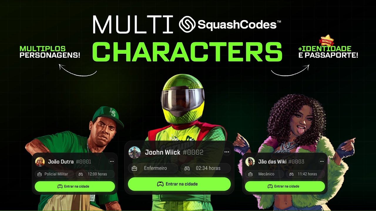 [MTA:SA] Multicharacteres + Identidade/Passport | Squash Codes