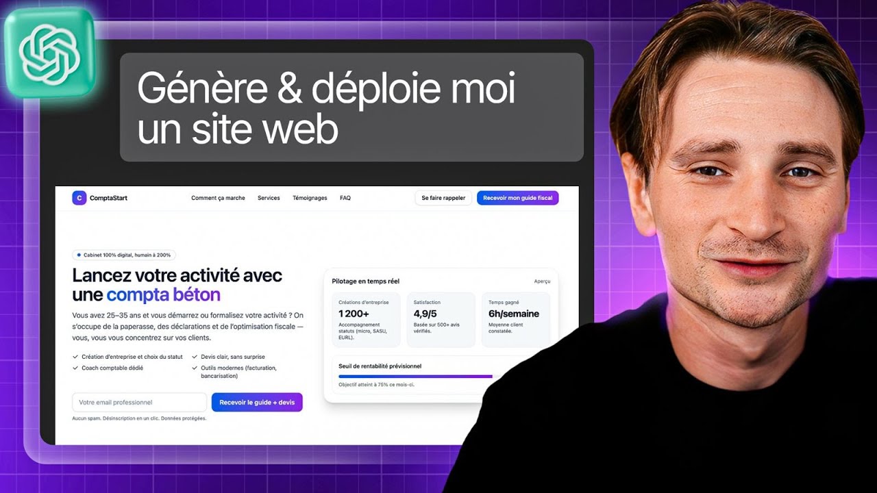 ChatGPT-5 a créé et lancé mon site web PRO (je te montre comment)