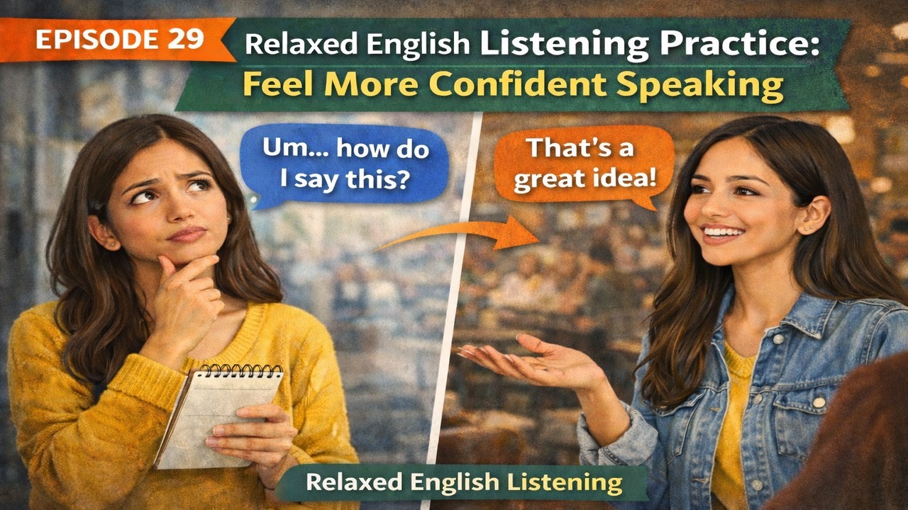 Relaxed English Listening Practice: Feeling More Confident Speaking (Ways to Learn English)