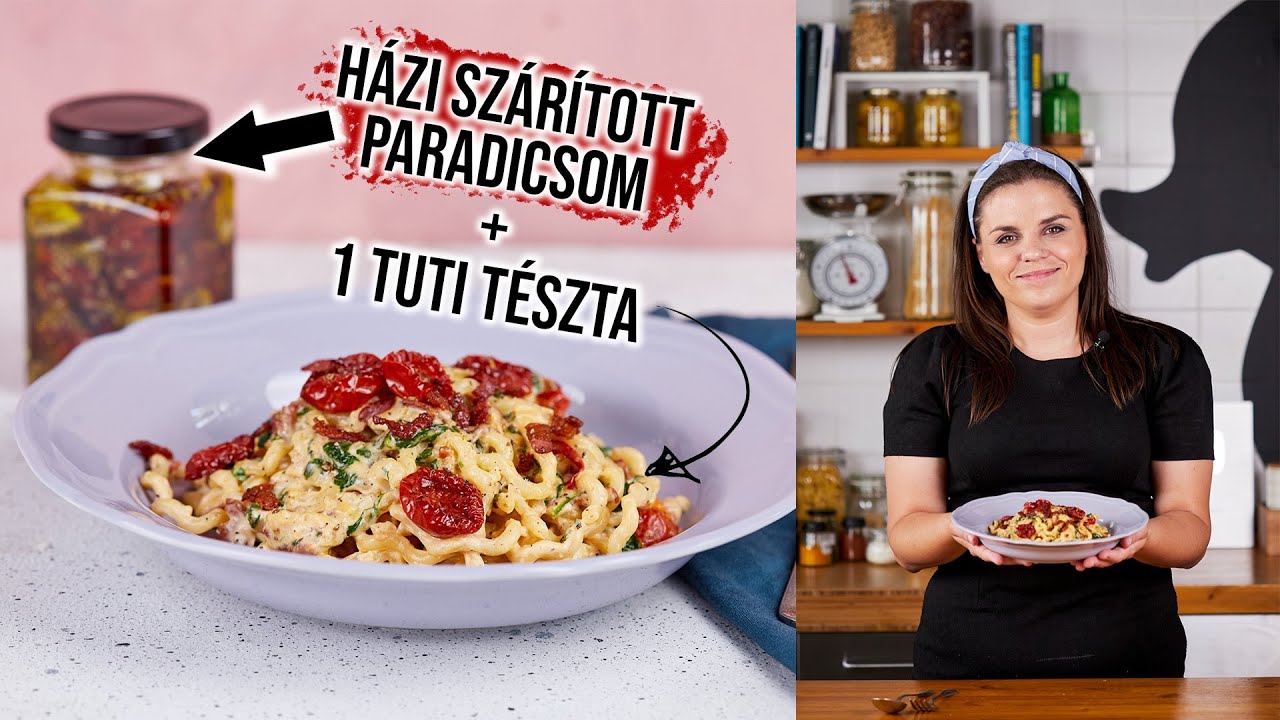 HÁZI SZÁRÍTOTT PARADICSOM 🍅 és egy tuti tészta🍝
