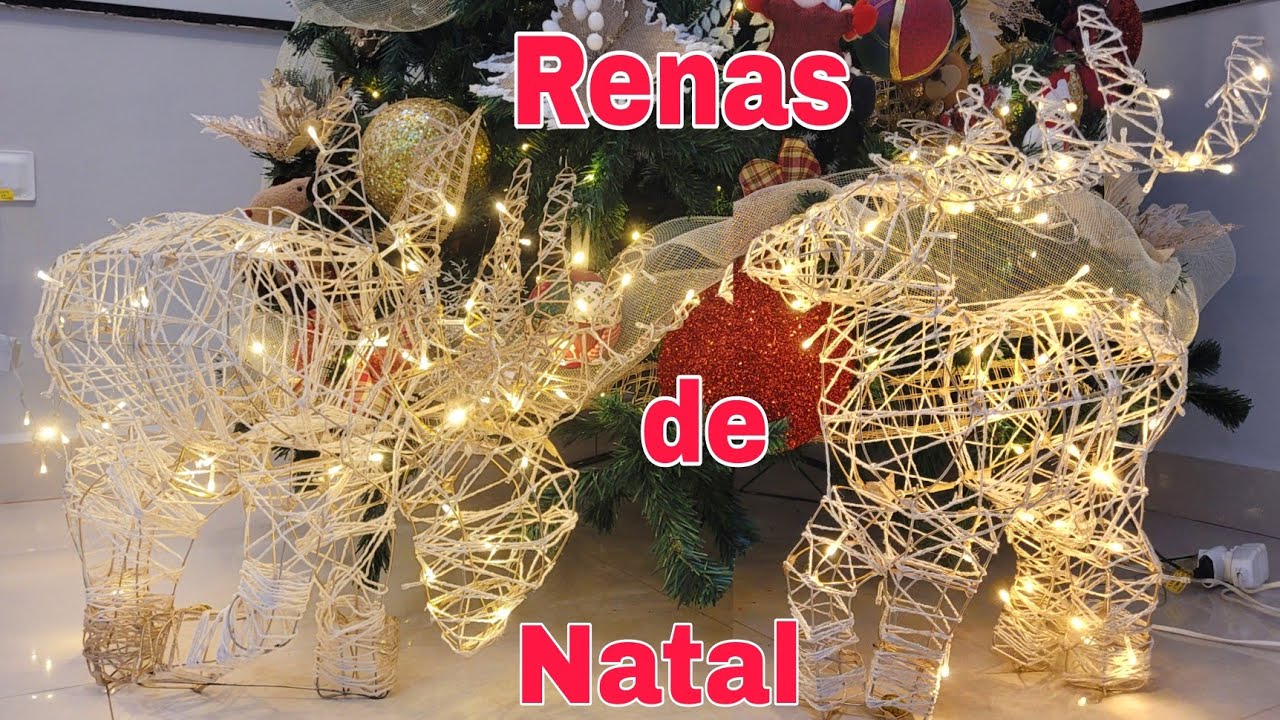 DIY - Renas Natalinas - Faça você mesmo - Decoração de Natal