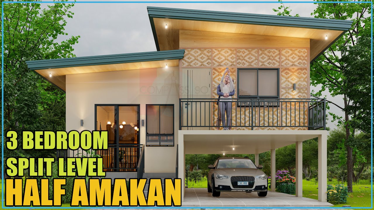3 BEDROOM SPLIT LEVEL HALF AMAKAN HOUSE DESIGN
