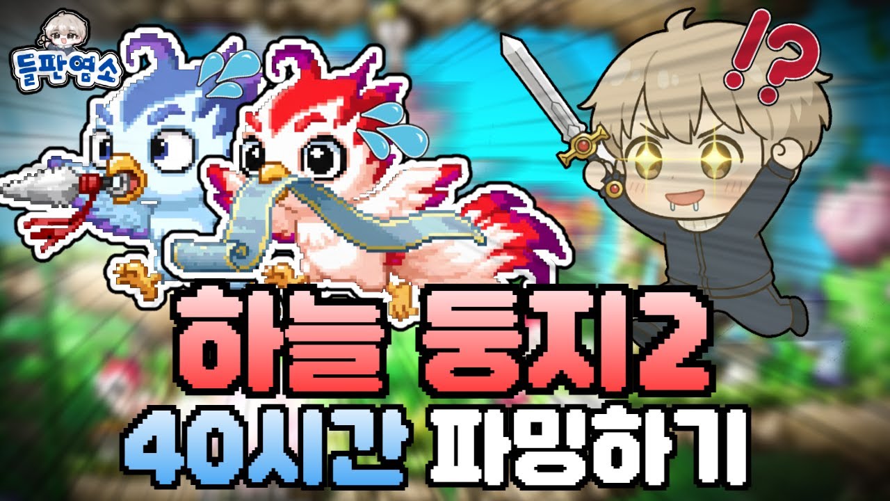 [메이플랜드] 하늘 둥지2 40시간 파밍 결과