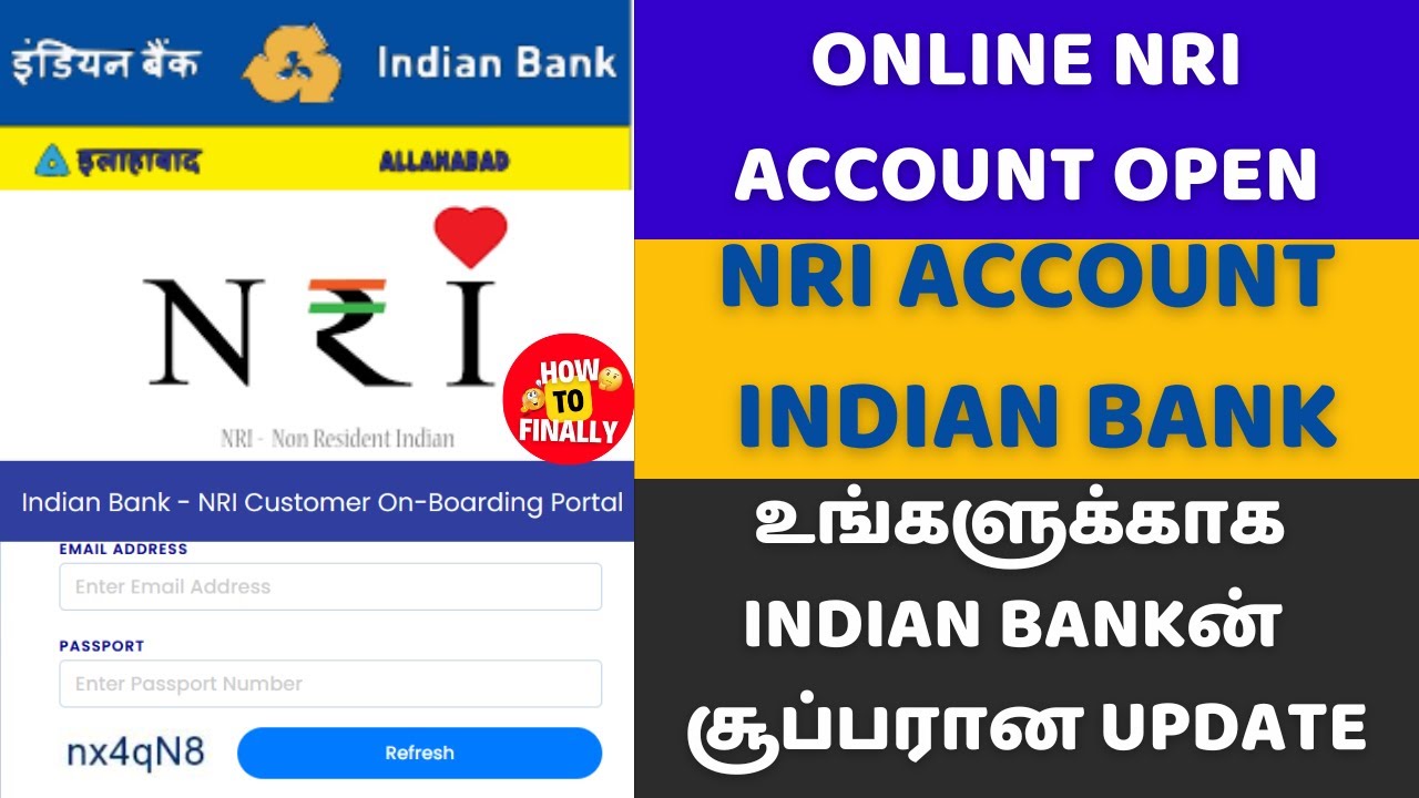 Indian Bank NRI Account Opening Online Tamil | Indian Bank NRI Account Open Online Process