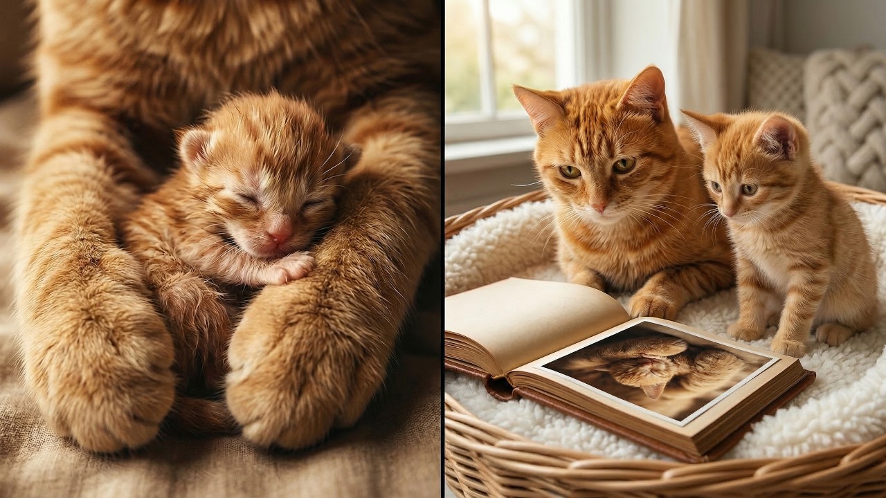 Ginger Kitten Growing Up 🥺 Watching Our Memories 🐈✨ (4K)