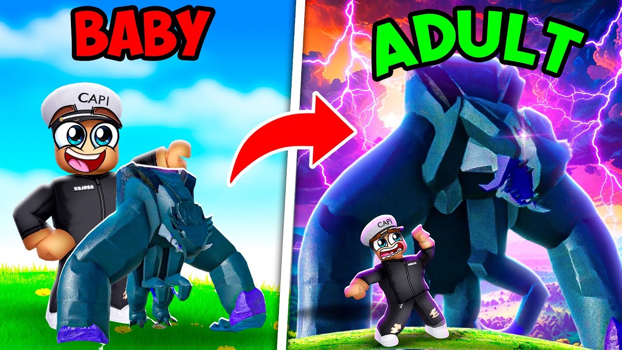 Growing FEMALE MUTO from BABY to ADULT in ROBLOX