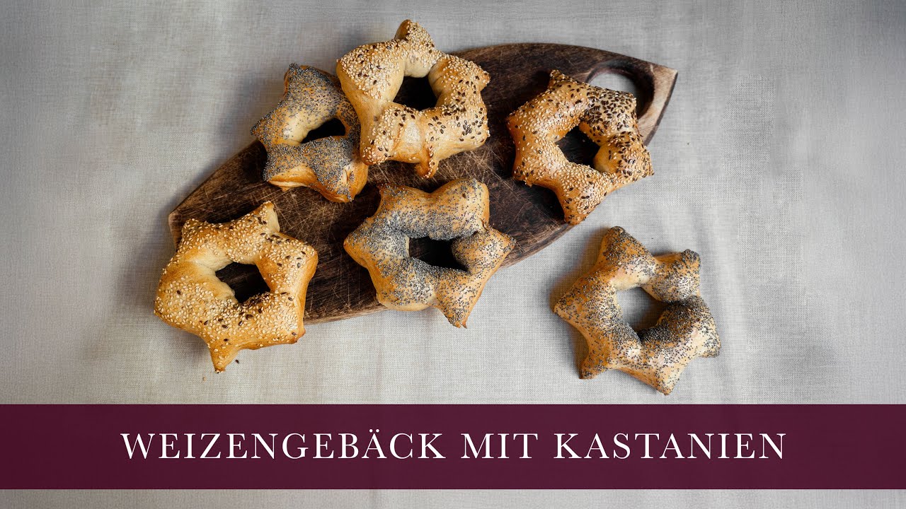 Weizengebäck mit Kastanien - schnelles und einfaches Frühstücksgebäck