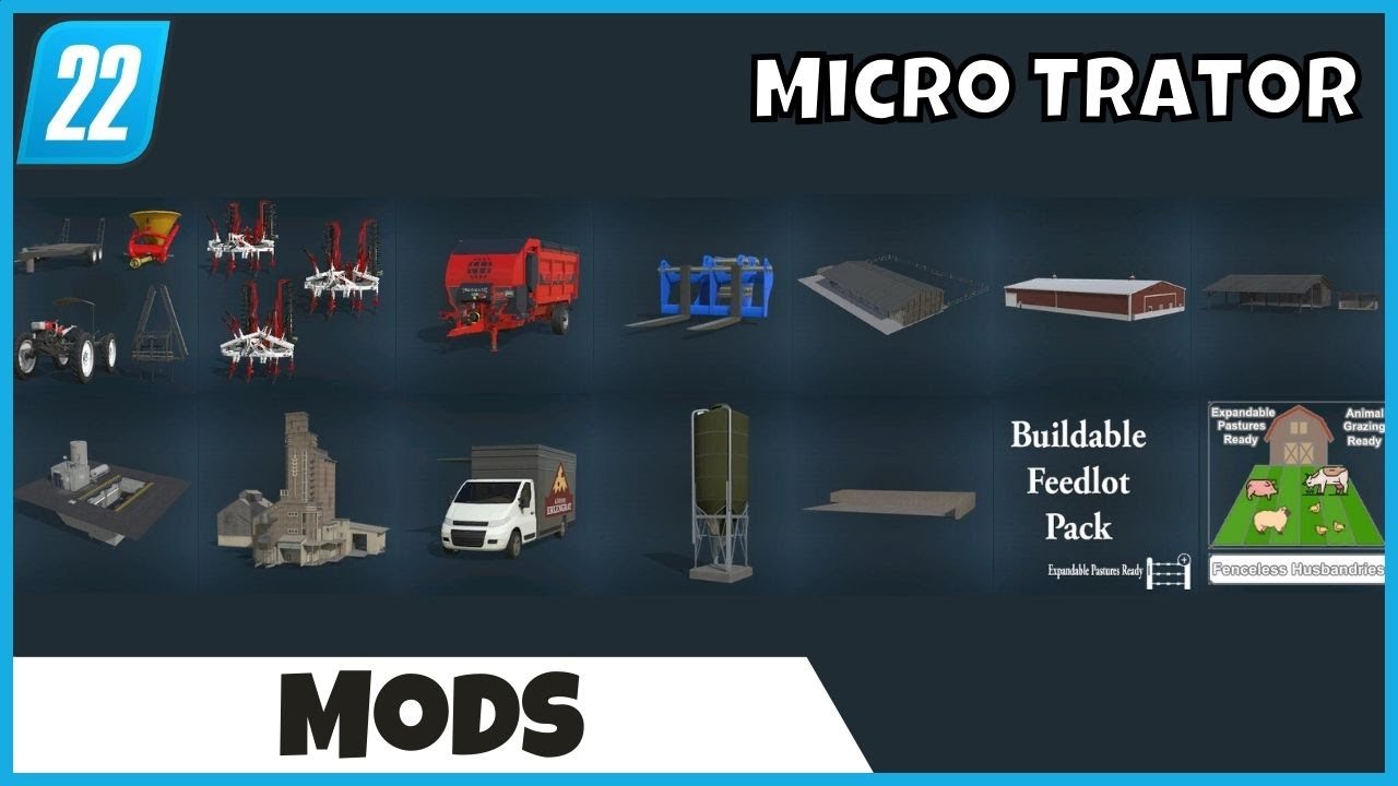Micro Trator BR Pastagem para Pastoreio Expansíveis e Fábrica de Massas | FS22 Farming Simulator 22
