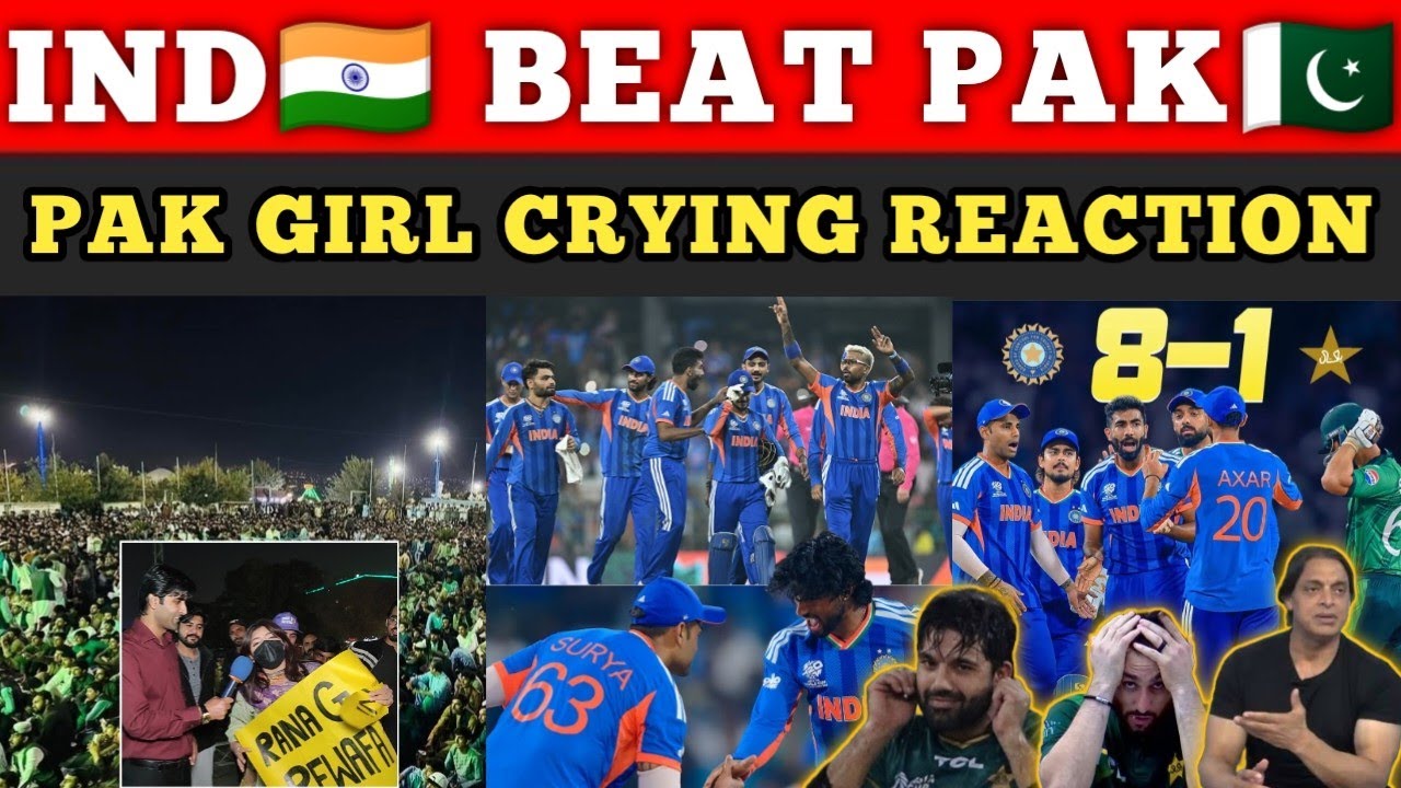 IND🇮🇳 Beat PAK🇵🇰 in T20 World Cup Live Pak Girl Crying Reactions 😭
