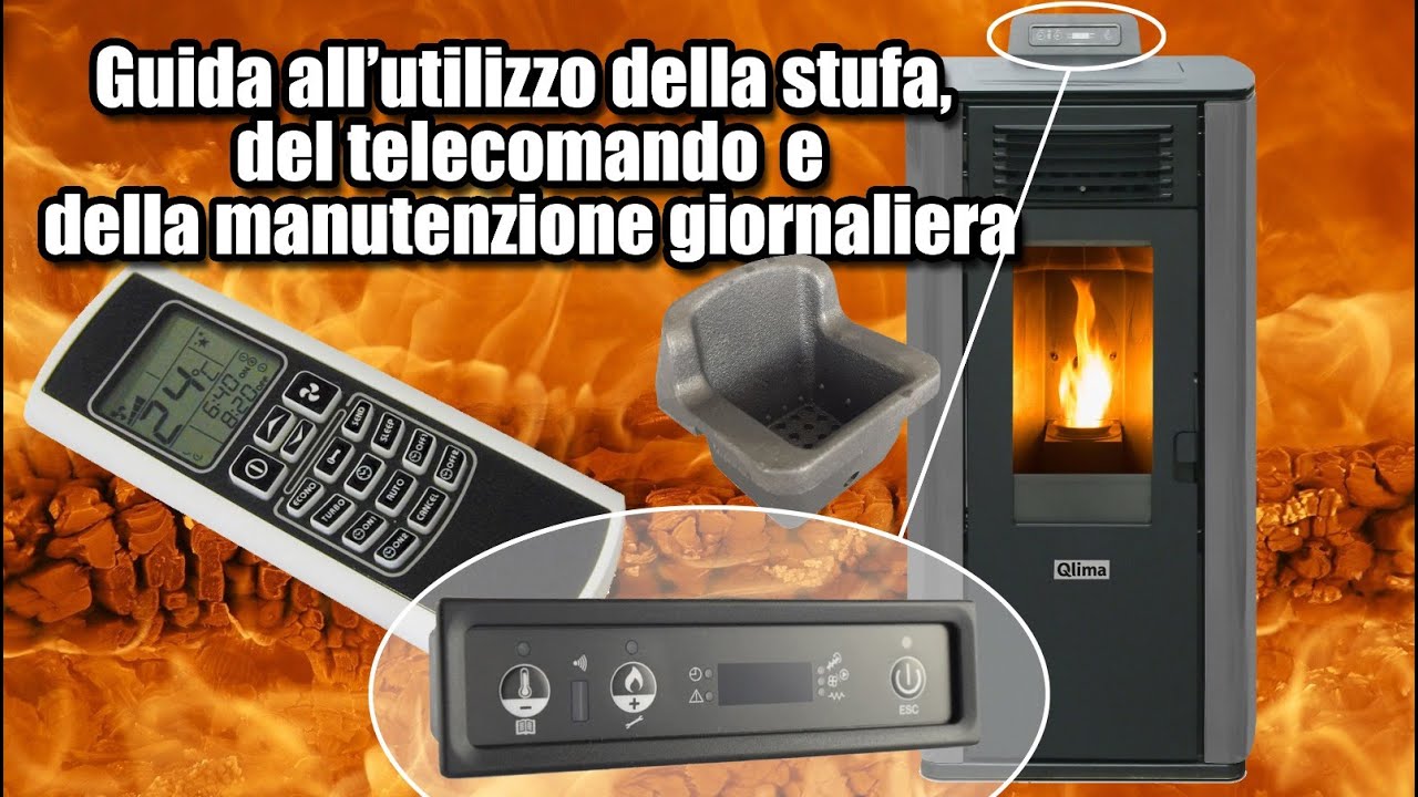 Stufe a pellet, Telecomando, Display,  Manutenzione giornaliera - Miglior tutorial sull'utilizzo