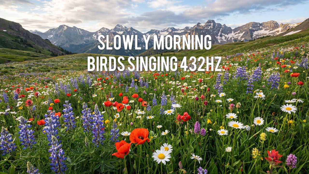 Slowly morning, birds singing 432 Hz