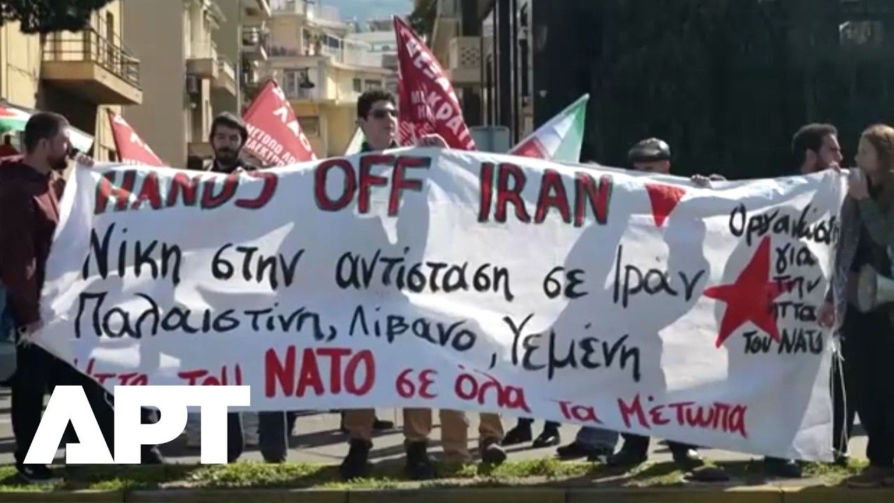 Anti-war Demonstrators in Athens Rally at US and Israeli Embassies Over Iran Strikes | APT