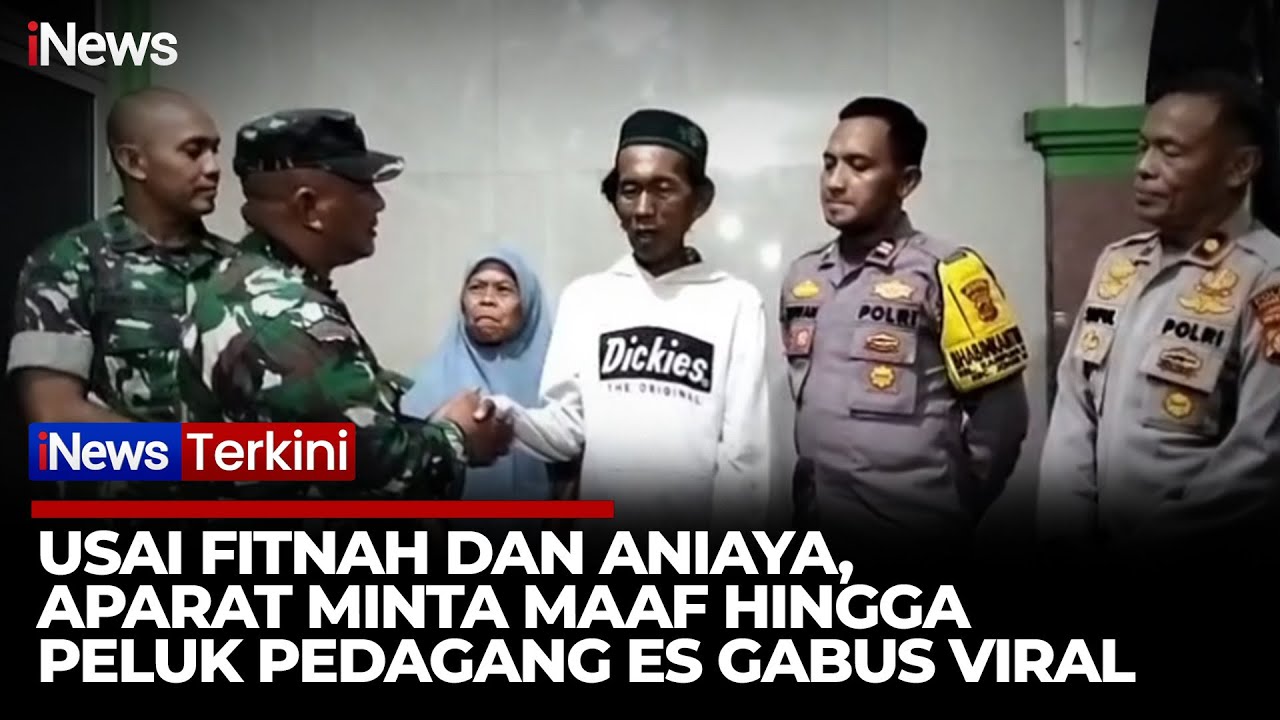 Berakhir Damai, Aparat Minta Maaf hingga Peluk Pedagang Usai Tuduh Es Gabus Pakai Spons
