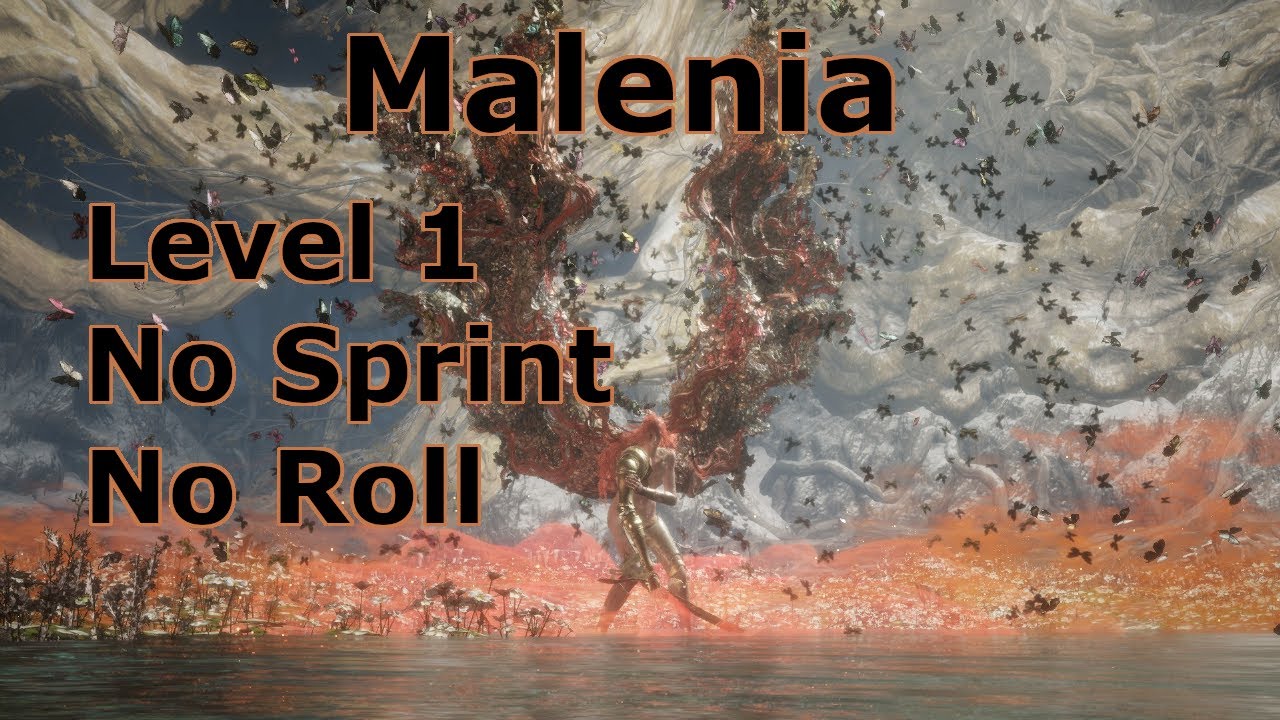 Malenia, Blade of Miquella - RL1 No Sprint/Roll/Skills No Damage