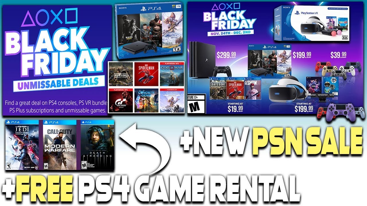 PS4 BLACK FRIDAY DEALS REVEALED + NEW PSN SALE + FREE PS4 GAME RENTAL!
