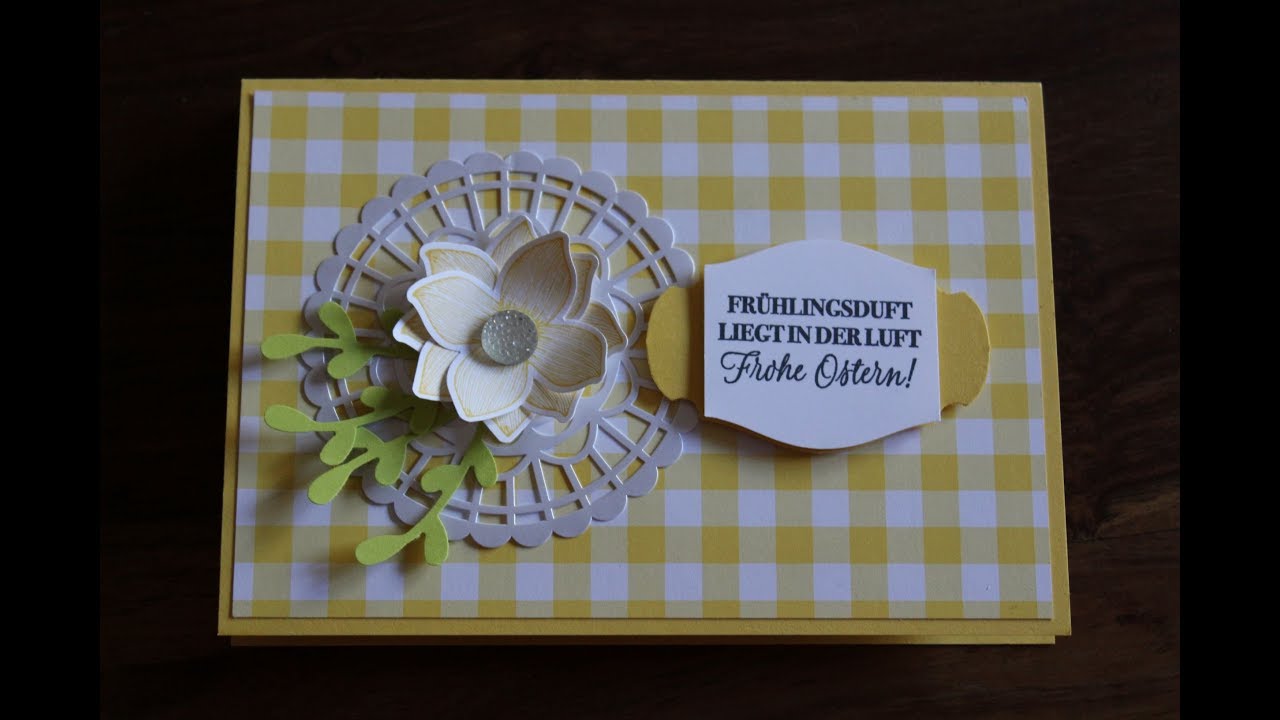 Schokohasen verpackt im Kartenformat mit Stampin ` UP!