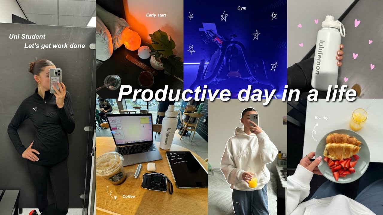 Uni Student Day in a life *productive* (studying, coffee shops, working out, cleaning and more)
