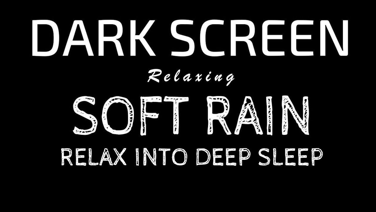 Gentle Rain Sounds for Sleeping Dark Screen - 10 Hours NO ADS | Deep Sleep & Relaxation