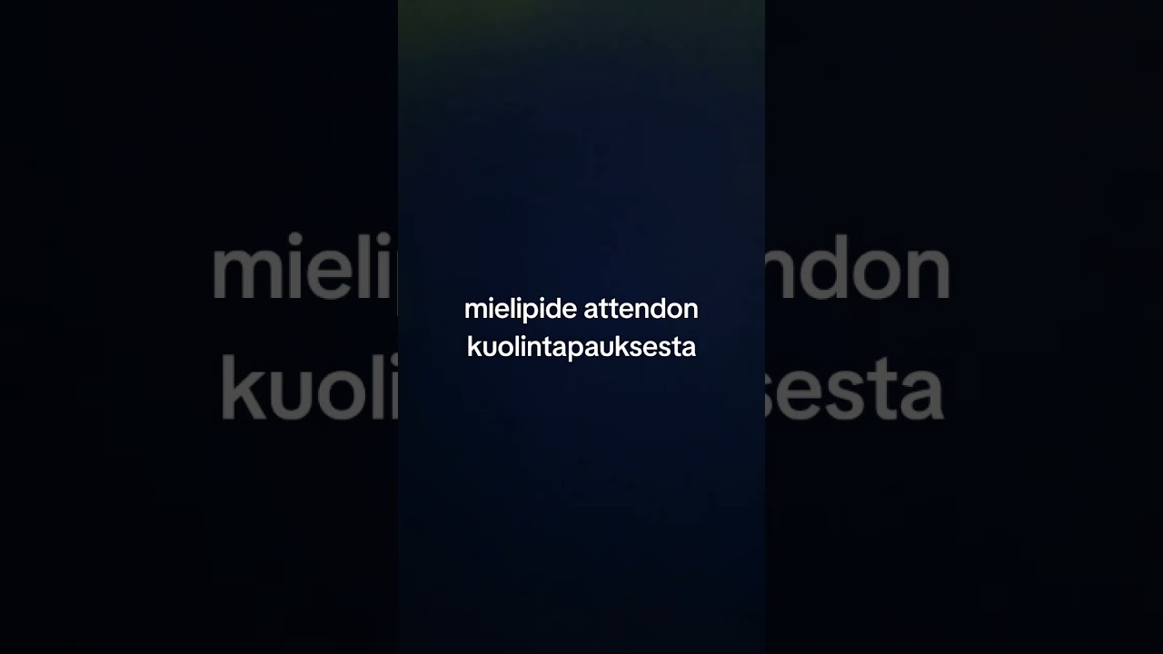 31.1 lauantai mielipide attendon kuolintapauksesta 😭