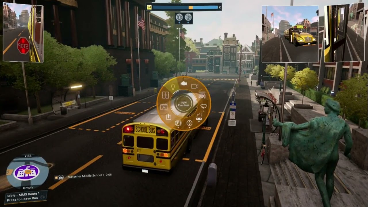 BUS SIMULATOR 21 DOING TWO BUS RUNS NOVAK AND MASTCHER HIGH SCHOOLS