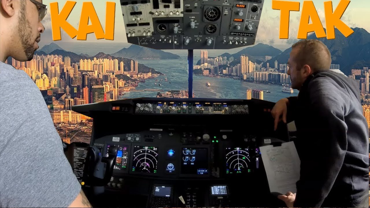 Approche Circling BOEING 737 à KAI TAK !