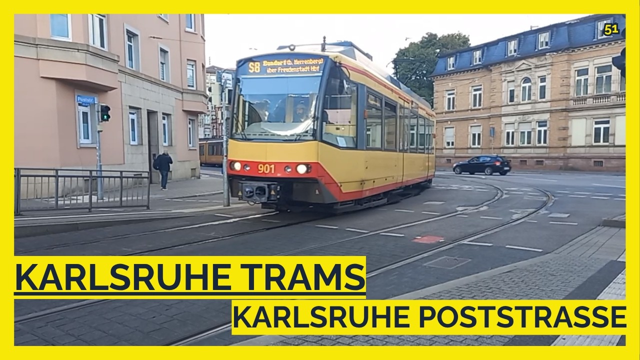 Straßenbahn Karlsruhe in Poststraße