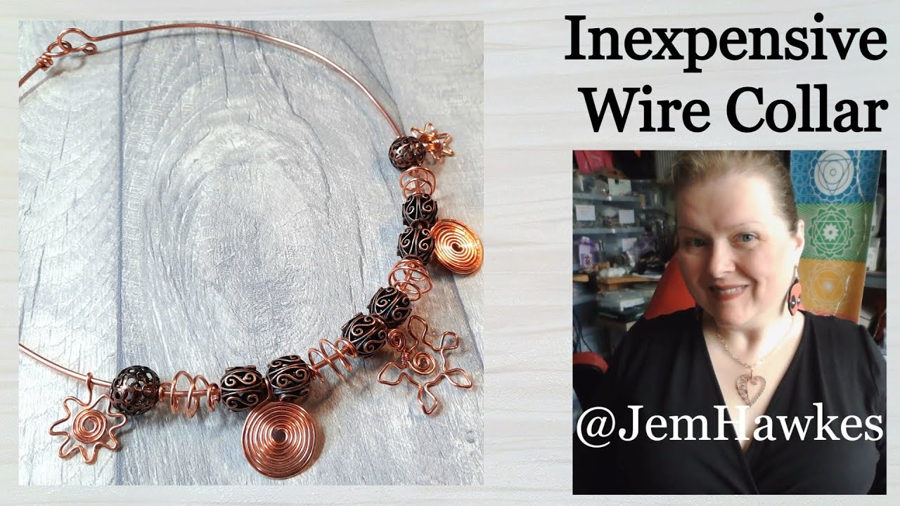 Make a Super Easy Inexpensive DIY Spiral Wire Collar | Wire Jewellery with Jem Hawkes