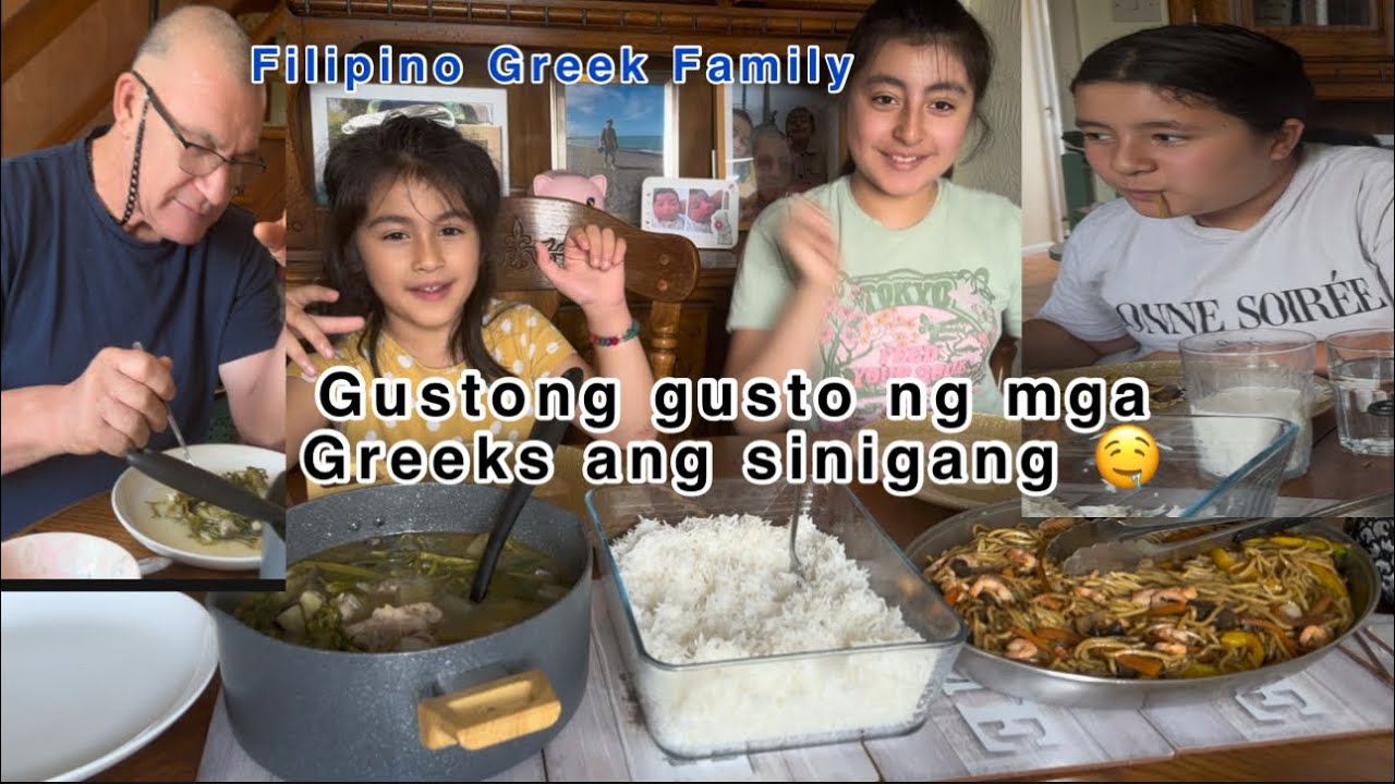 Sinigang na baboy at pansit ang ulam ng mga Greeks #food #filipinofood #sinigang #pansit