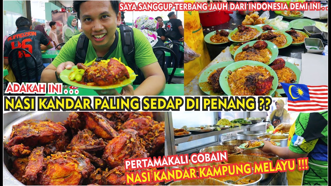 RASA PENASARAN TEROBATI!! PERTAMAKALI COBA NASI KANDAR KAMPUNG MELAYU PENANG MALAYSIA, SEDAP WEII...