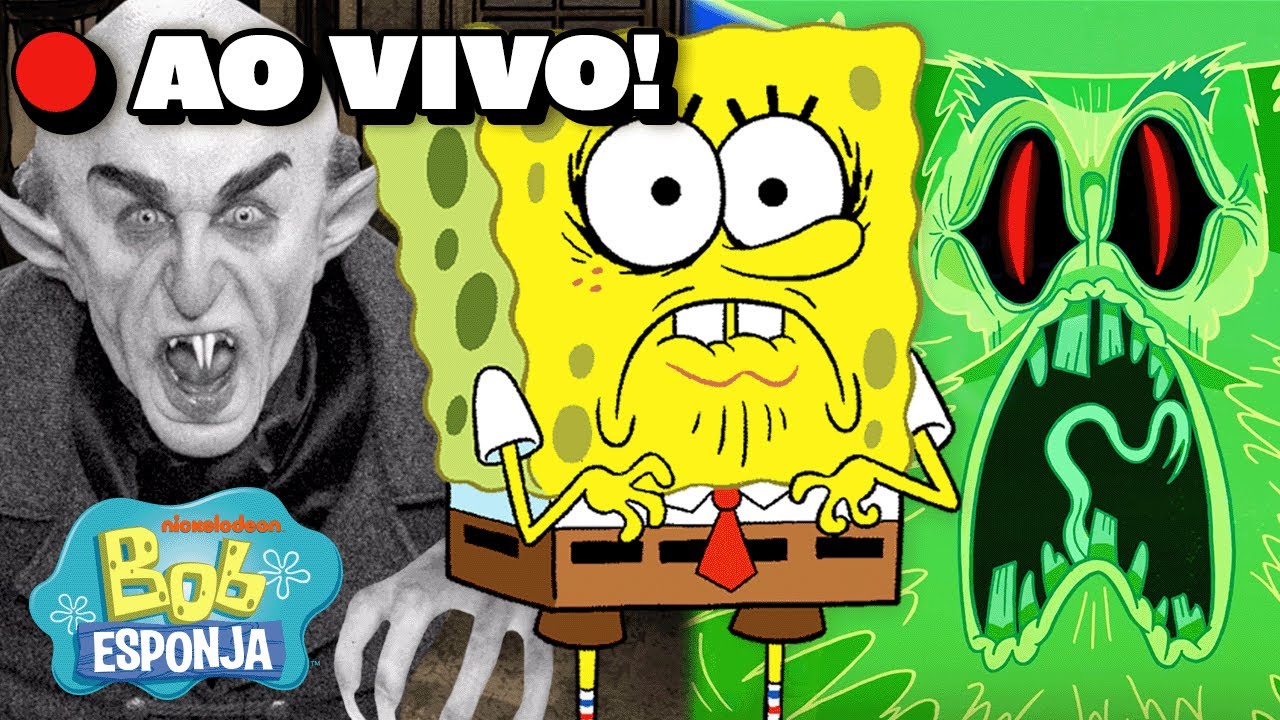 🔴 AO VIVO: Maratona 24/7 de Momentos Assustadores do SpongeBob 😱