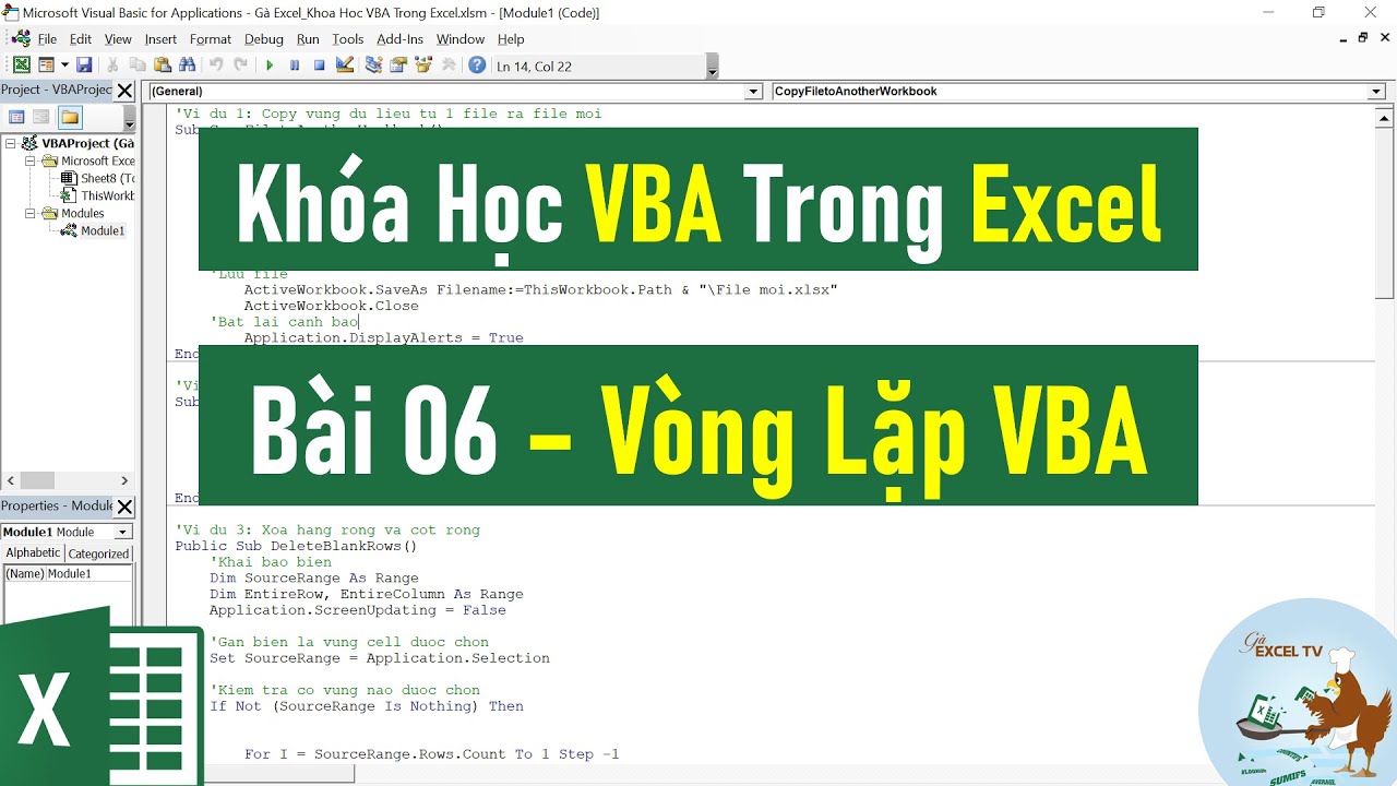 VBA Trong Excel Cơ Bản Đến Nâng Cao | Bài 06 Vòng Lặp Trong VBA Excel