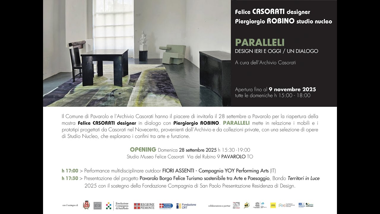 Pavarolo - 28/09/2025 Opening Mostra Felice Casorati designer - Paralleli