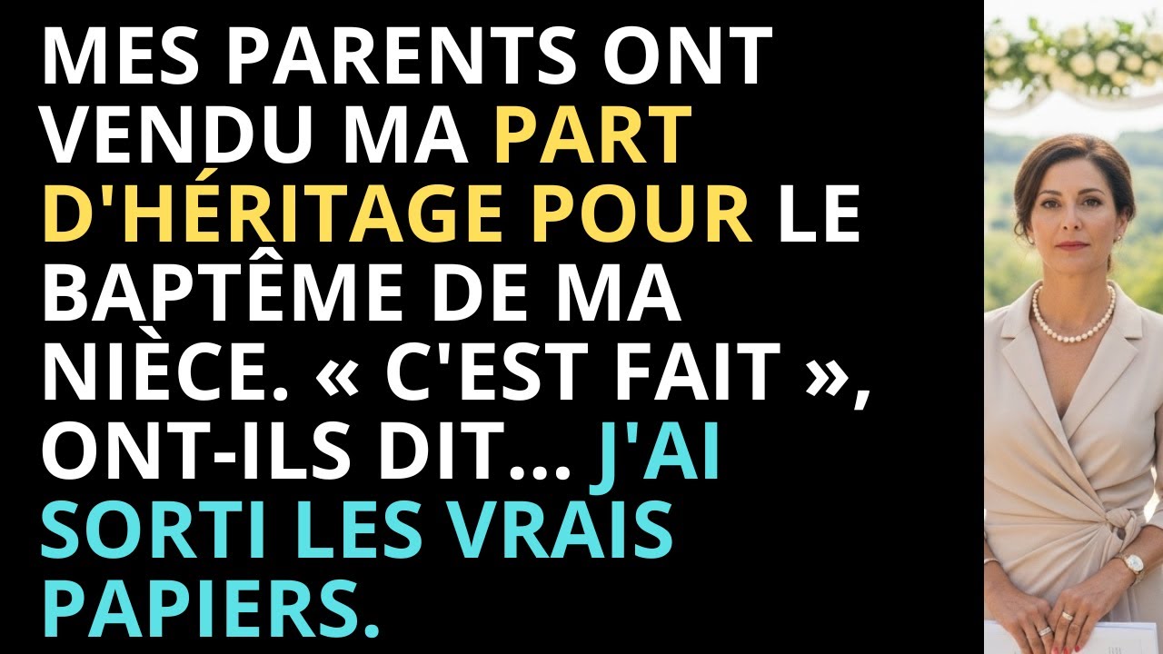 Mes Parents Ont Vendu Mon Héritage Pour Le Baptême De Ma Nièce—J'ai Sorti Les Vrais Documents