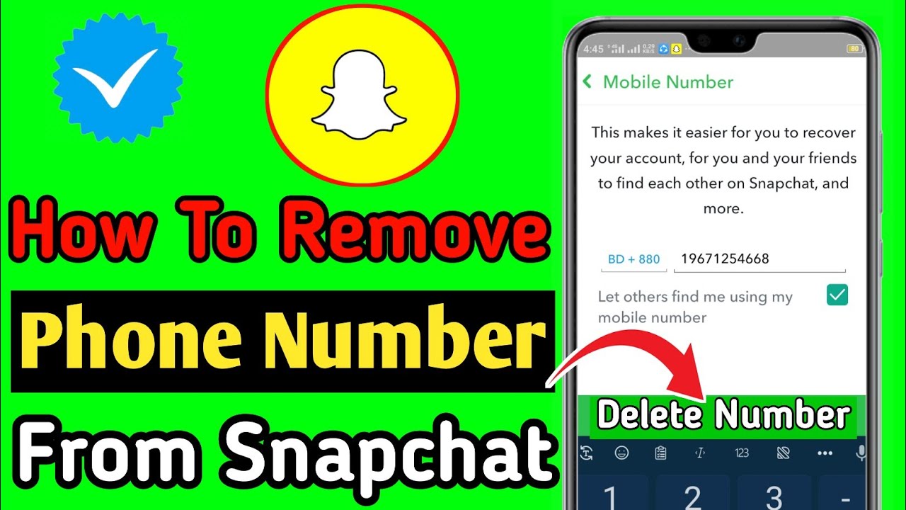How To Remove Phone Number From Snapchat |(Update 2021) || How To Delete phone number on snapchat