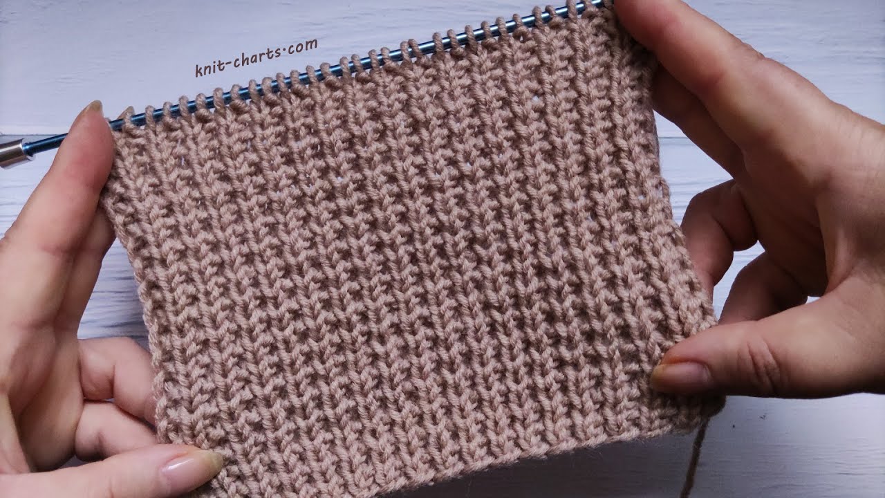 Easy Rib Stitch Knit Pattern| Einfaches Rippenmuster stricken| Punto coste semplice| Punto elástico