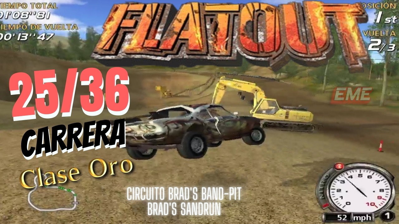 FlatOut 1 Para Pc Carrera 25-36 Circuito Brad's Band Pit - Brad's Sandrun #Gameplay
