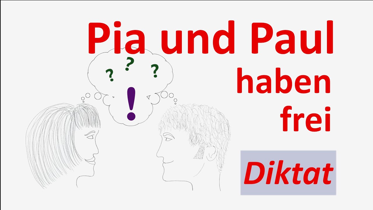 Lerne Deutsch (A1-A2) mit einem Diktat: 