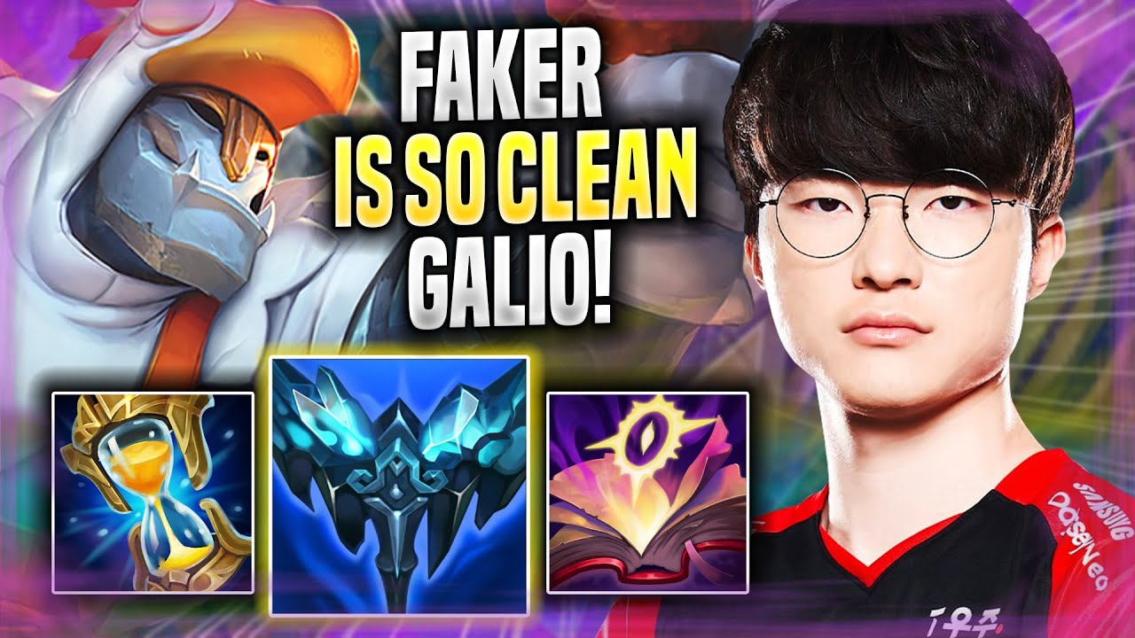 FAKER IS SO CLEAN WITH GALIO! - T1 Faker Plays Galio MID vs Ahri! | Season 2022