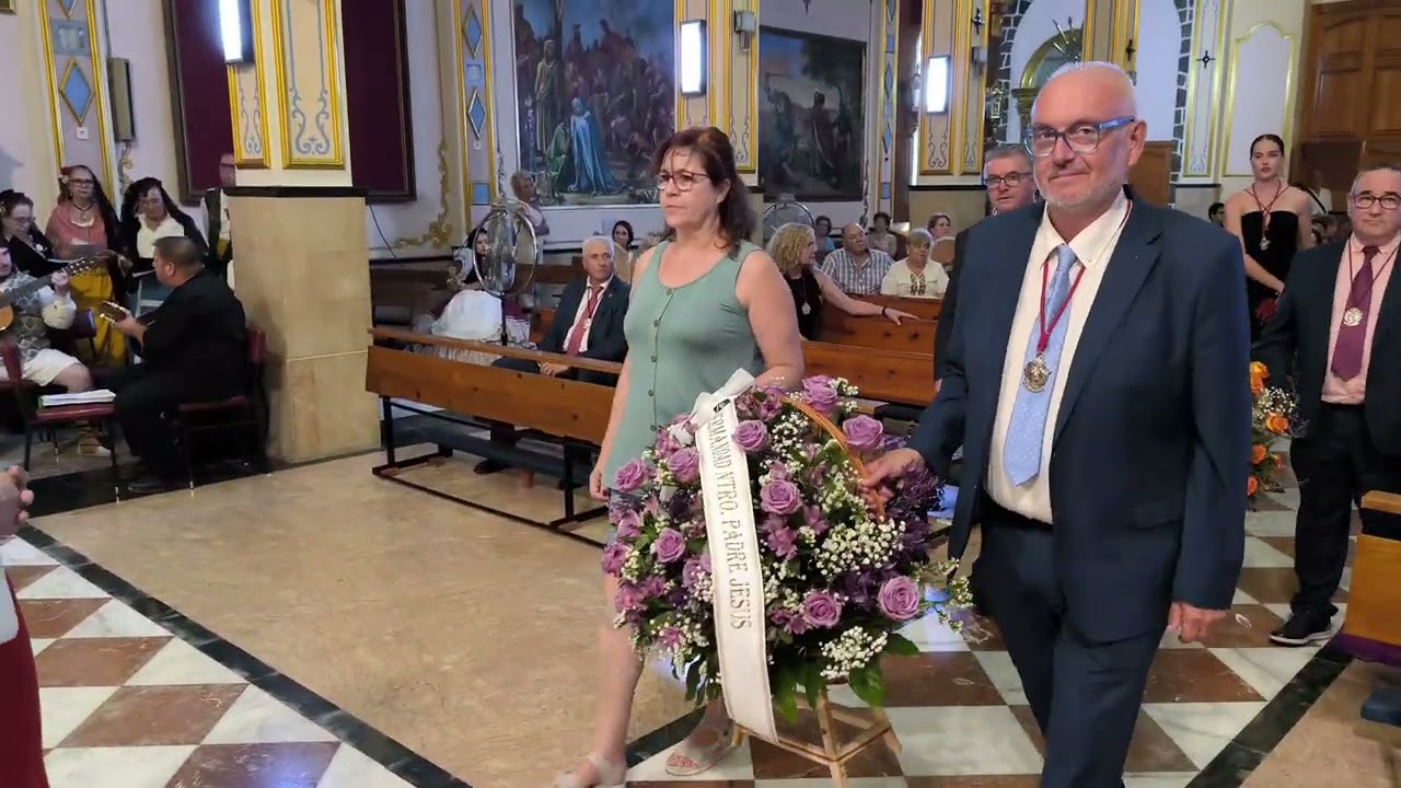 Ofrenda de flores a la Virgen de Los Dolores de Murcia 2025.