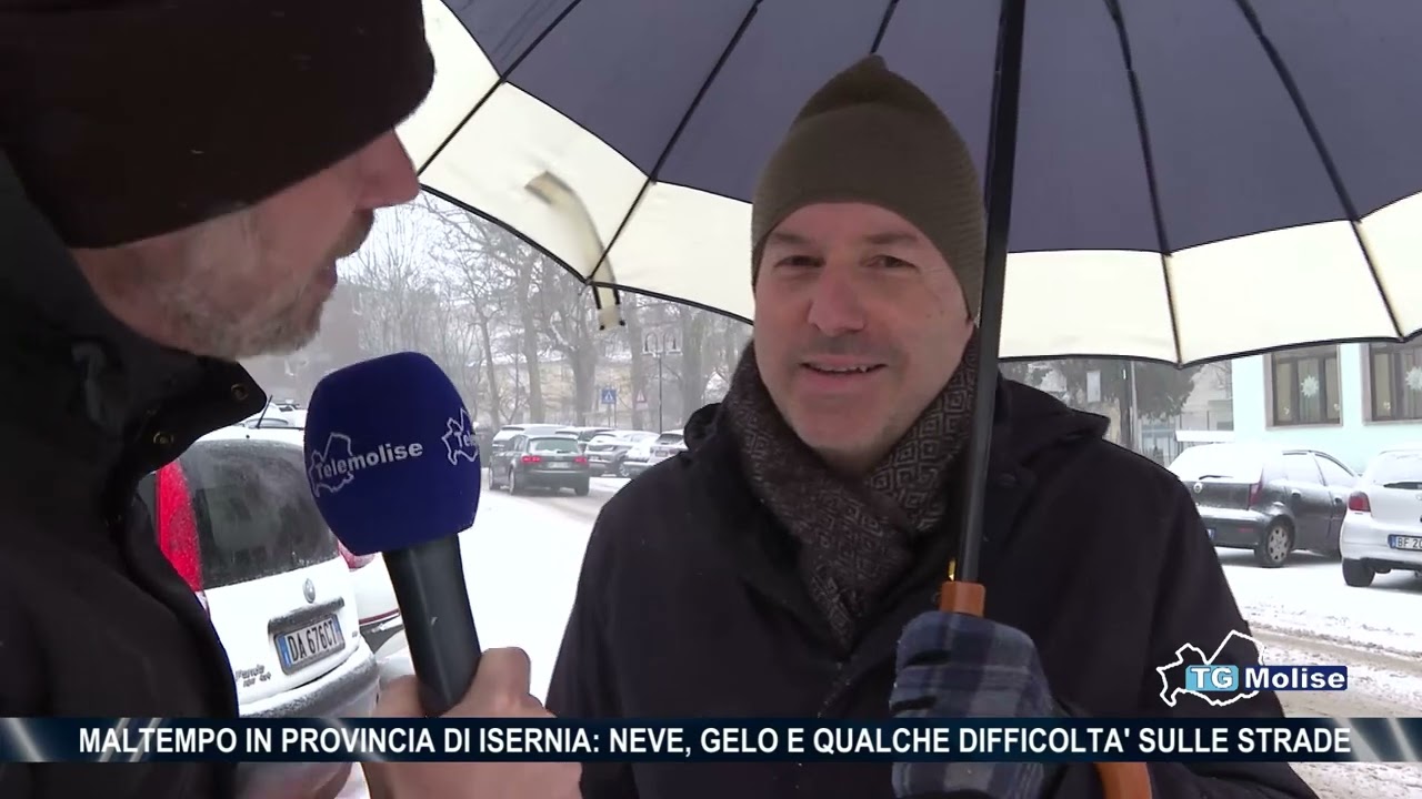 Maltempo in provincia d'Isernia: neve, gelo e qualche difficoltà sulle strade