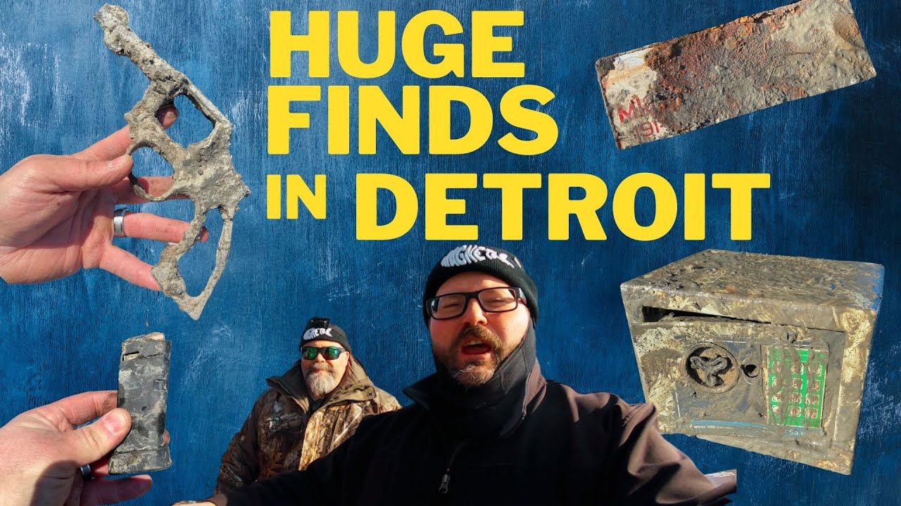 HUGE FINDS IN DETROIT!!!! MAGNET FISHING!!!! #Treasure #Teammagnetar #magnetfishing #cleanourearth