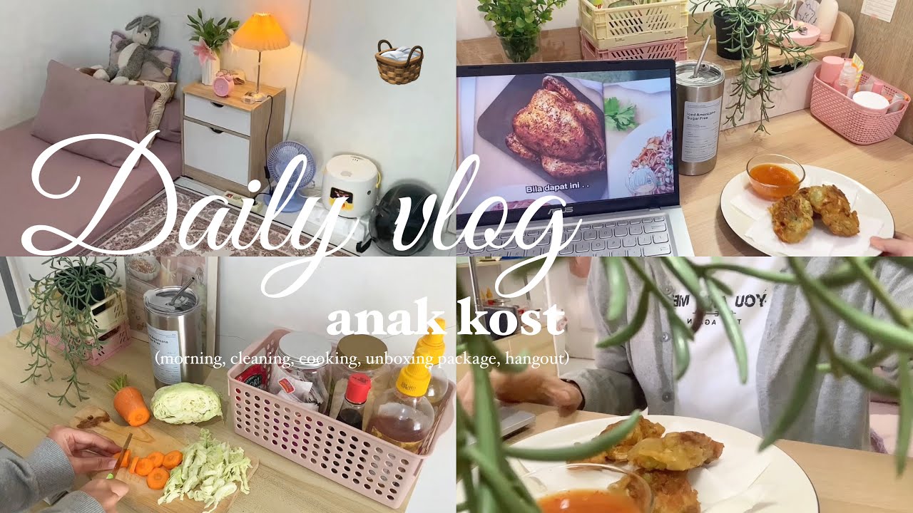 Daily Vlog Anak Kost || morning, cleaning, cooking, hangout || indonesia