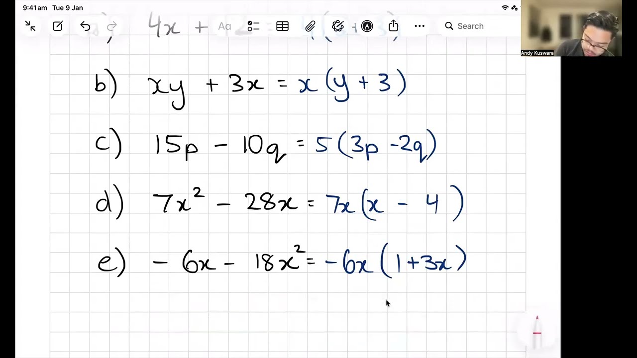 Expanding and Factorising