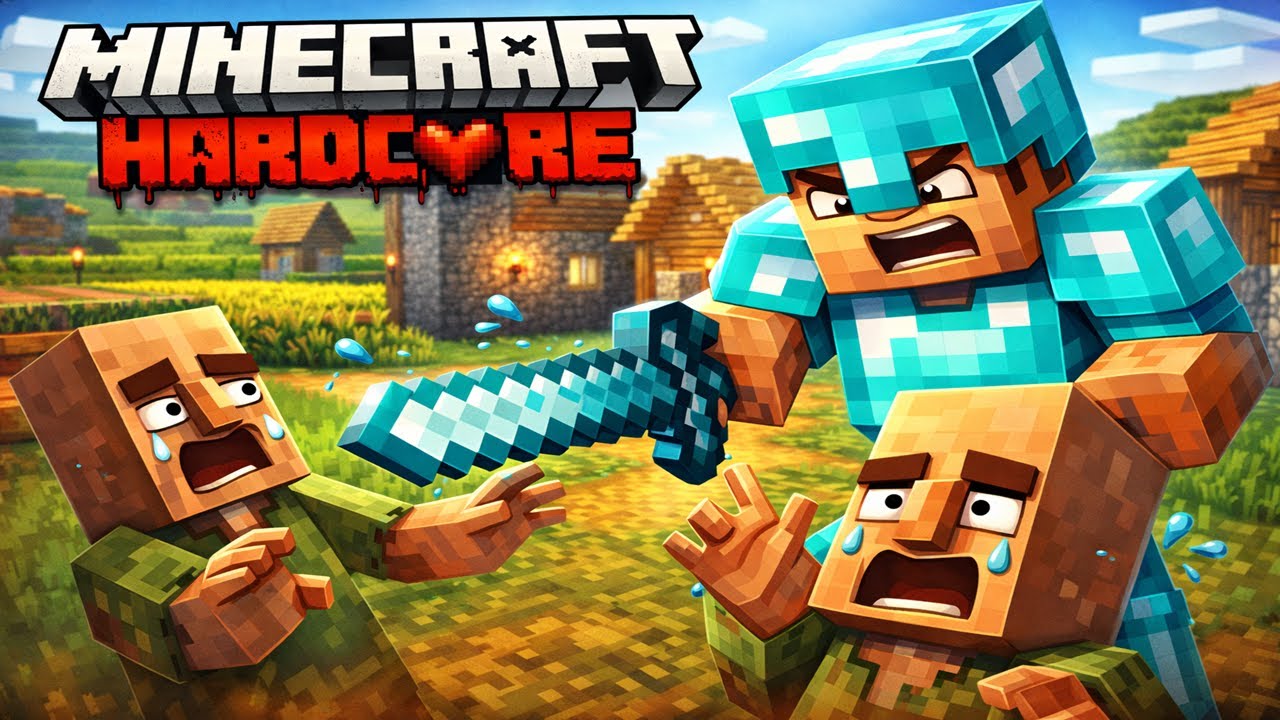 Je m'occupe des villageois !!! MINECRAFT HARDCORE #2